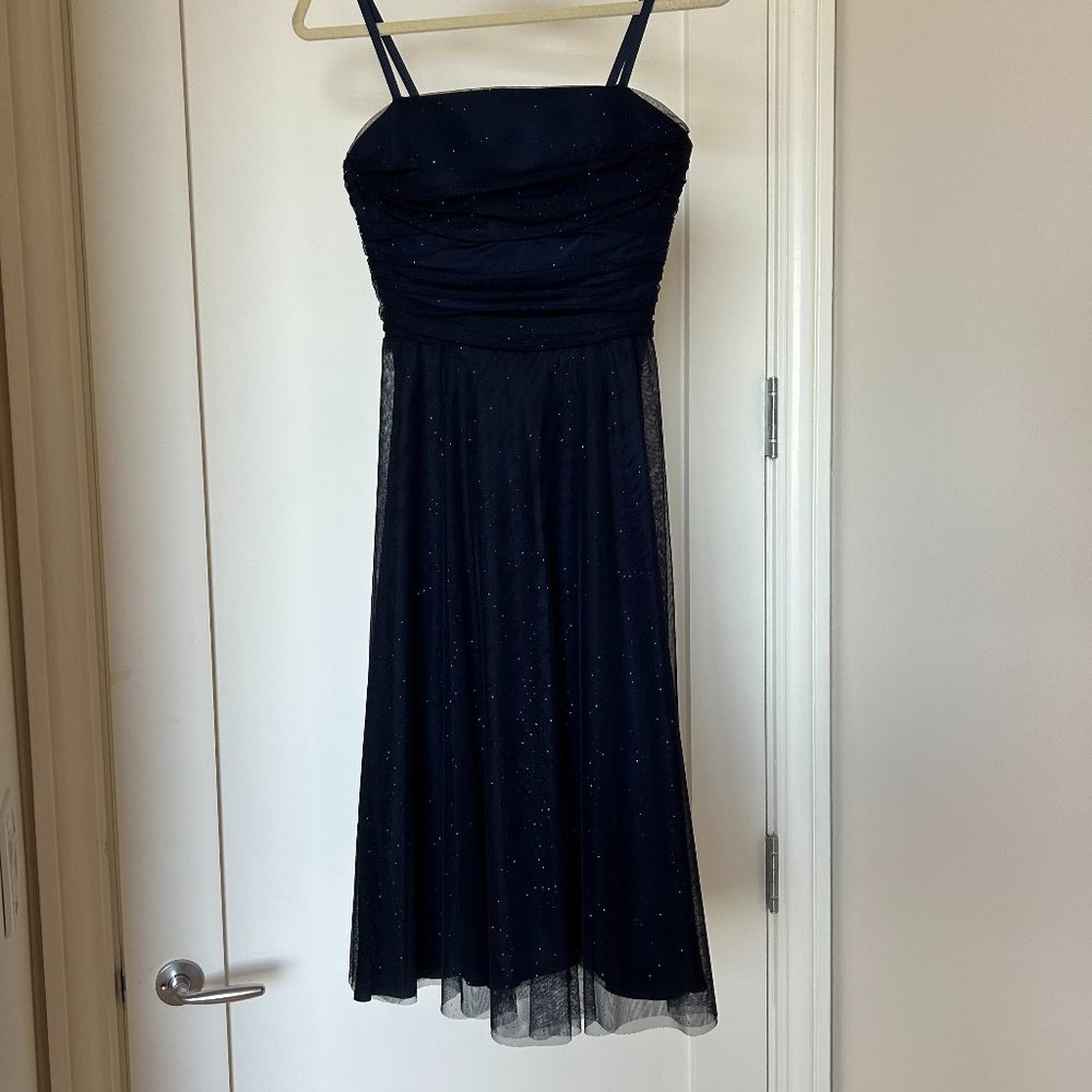 Y2K Eliza J New York Size 6 Sparkle Navy Dress